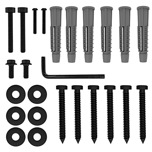Wandmontage Schrauben Set, Forging Mount Fernseher Halterung Schrauben Set, Wandstecker Schraube, M5 M6 Schraube, Betonanker und Abstandshalter, Optimales Zubehör für TV Halterung