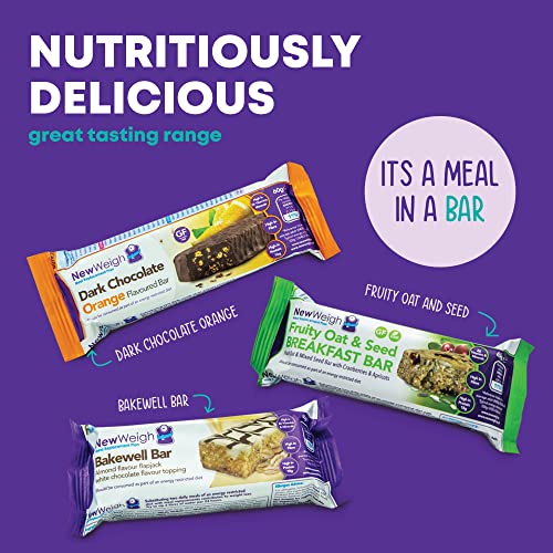 Bakewell Meal Replacement Protein Bars - High in Fibre Energy Snack Bar - Nutritional Diet Suitable for Vegetarians, (7 x 60g)