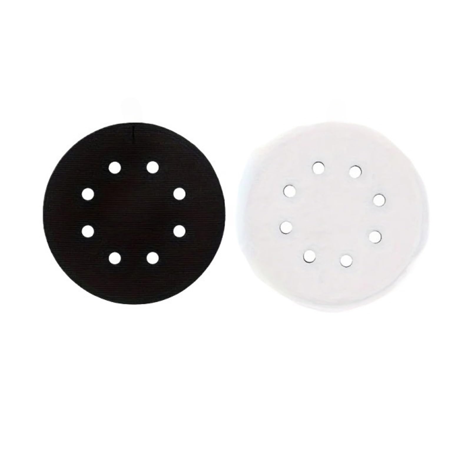 Xchiaueo 2Pc 2 Pack Interface Pad 5 Inch 8 Holes Hook And Loop Sponge Cushion Buffer Pads