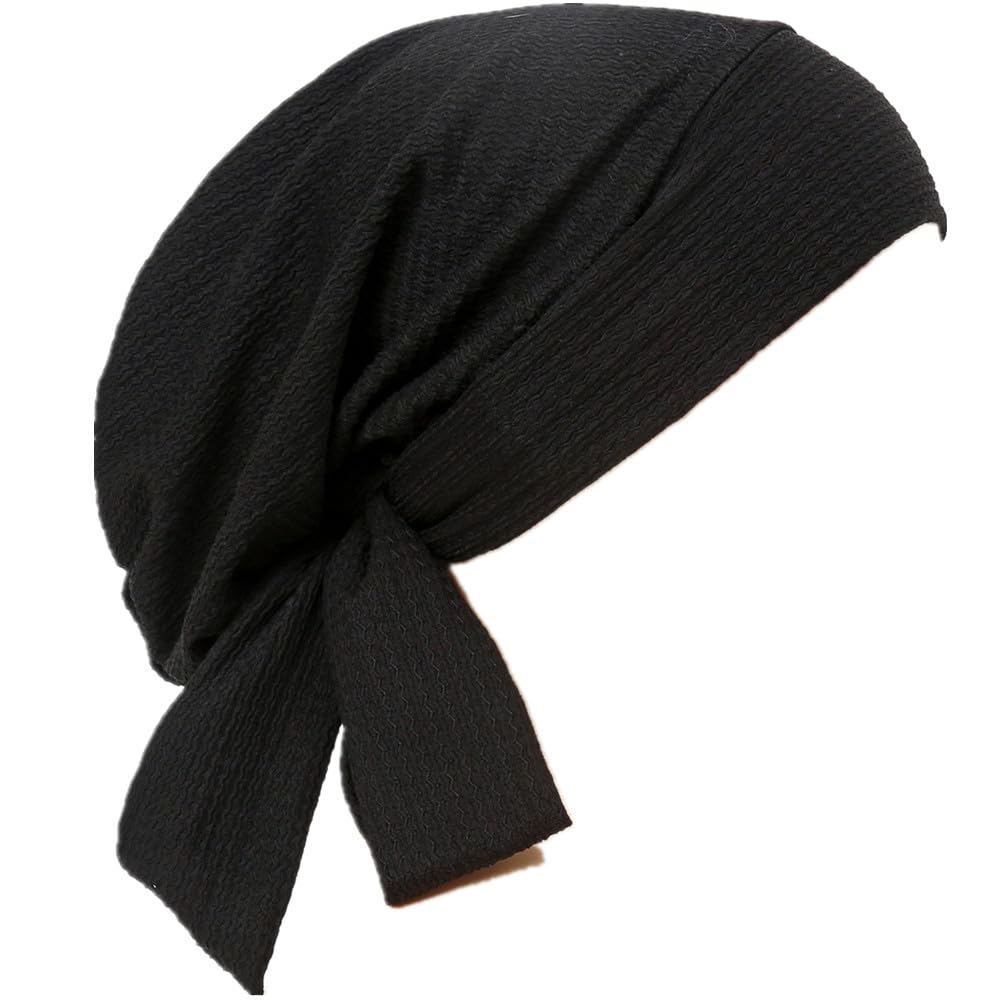 YYAOJHAO Pre Tied Bandanas Headscarf for Women - Solid Wave Chemotherapy Caps Headwrap Chemo Turban Headwear Hats