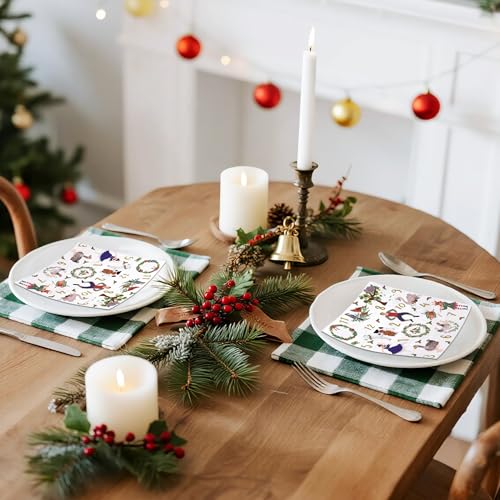 WRAPAHOLIC 50Pcs Christmas Paper Napkins - 3 Ply 12 Days of Christma Disposable Luncheon Napkin for Christmas Party Supplies Tableware, Xmas Holiday - 6. 5 x 6.5 In – Image 6