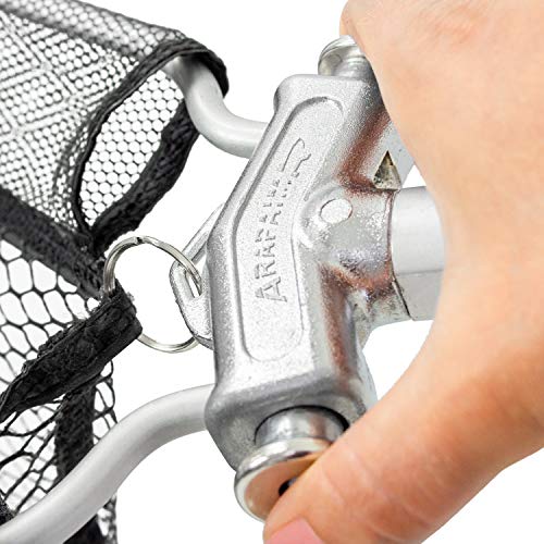 Arapaima-Fishing-Equipment-Teleskop-Unterfangkescher-Sturdy-Kescher-mit-gummiertem-XXL-Keschernetz-Angelkescher-klappbar-inkl-Transporttasche