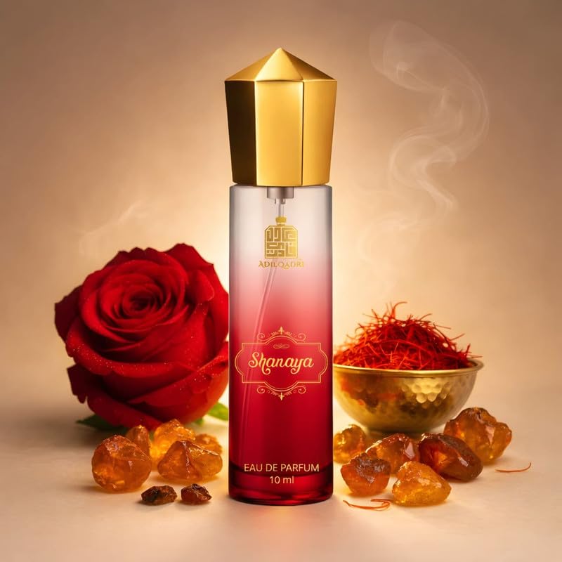 Image of Adilqadri Shanaya Perfume for Men & Women | Arabic & French Blend | Long-Lasting Extrait De Parfum with Chocolate, Amber & Woody Notes | Ideal Gift for Him & Her | 10ML Luxury Fragrance