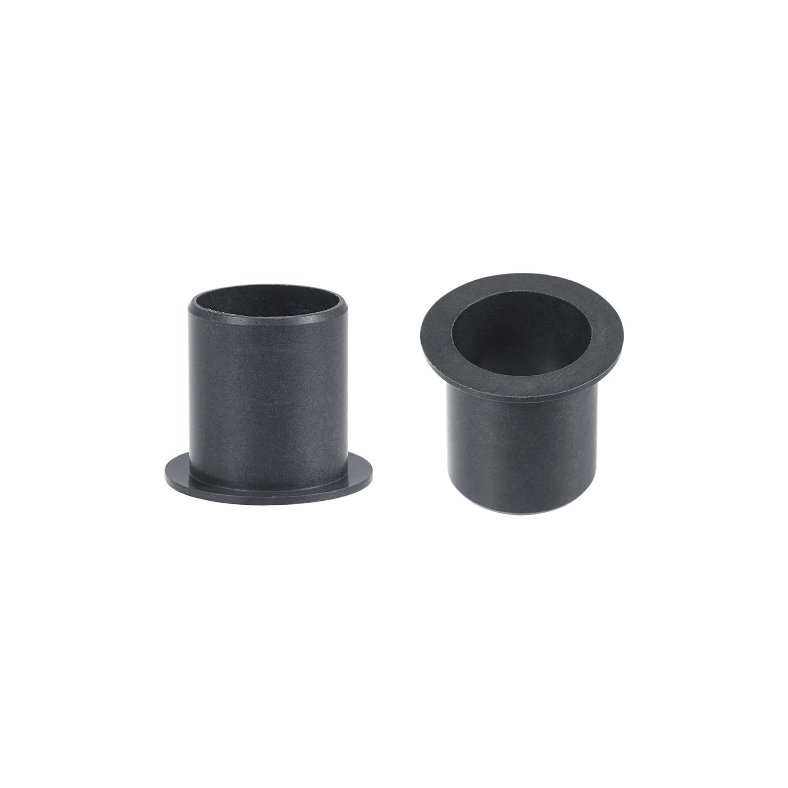 sourcing map Bride Manchon Roulements 16mm Alésage 18mm OD 21mm Longueur POM Enveloppé Sans Huile Bagues Noir