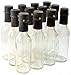 nicebottles Clear Glass Woozy Bottles with Shrink Capsules, 5 Oz, Case of 12