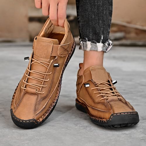 Mens Casual Leather Shoes Ankle Chukka Boots Slip On Lightweight Loafers Women's Fashion Sneakers Lightweight Dress Walking Driving Shoes Business Working Office Shoe Comfortable Handmade Unisex2