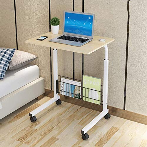 Preisvergleich Produktbild NBVCX Maschinenteile Verstellbarer Tisch Laptoptisch Einfacher Computertisch Betttisch Mobiler Hebetisch Schreibtisch Notebook Klappbarer einfacher Kleiner Tisch (Farbe: Beige 80 * 50 cm)