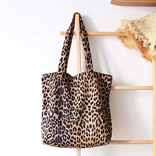 Image of Leopard Shoulder Bag Soft & Lightweight Large Tote Purse Handbag Travel Satchel Gift for Women