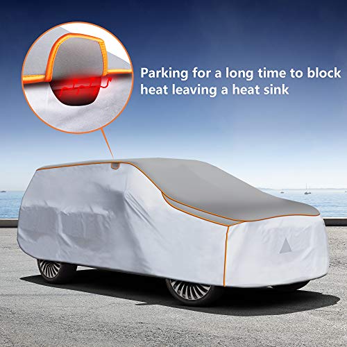 Image of Sojoy Anti-Hail Car Protector Multi-Layered Thicken Car Cover,Hail,Rain Waterproof All Weather Protection Full Exterior Cover Fits SUV up to 210 inch