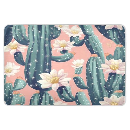 Takiito Blooming Cacti Bed Pad Reusable Bed Underpad Washable Waterproof Leak-Proof Quick Dry Incontinence Pee Pad for Toddlers Kids Adults Pets 34x52 in