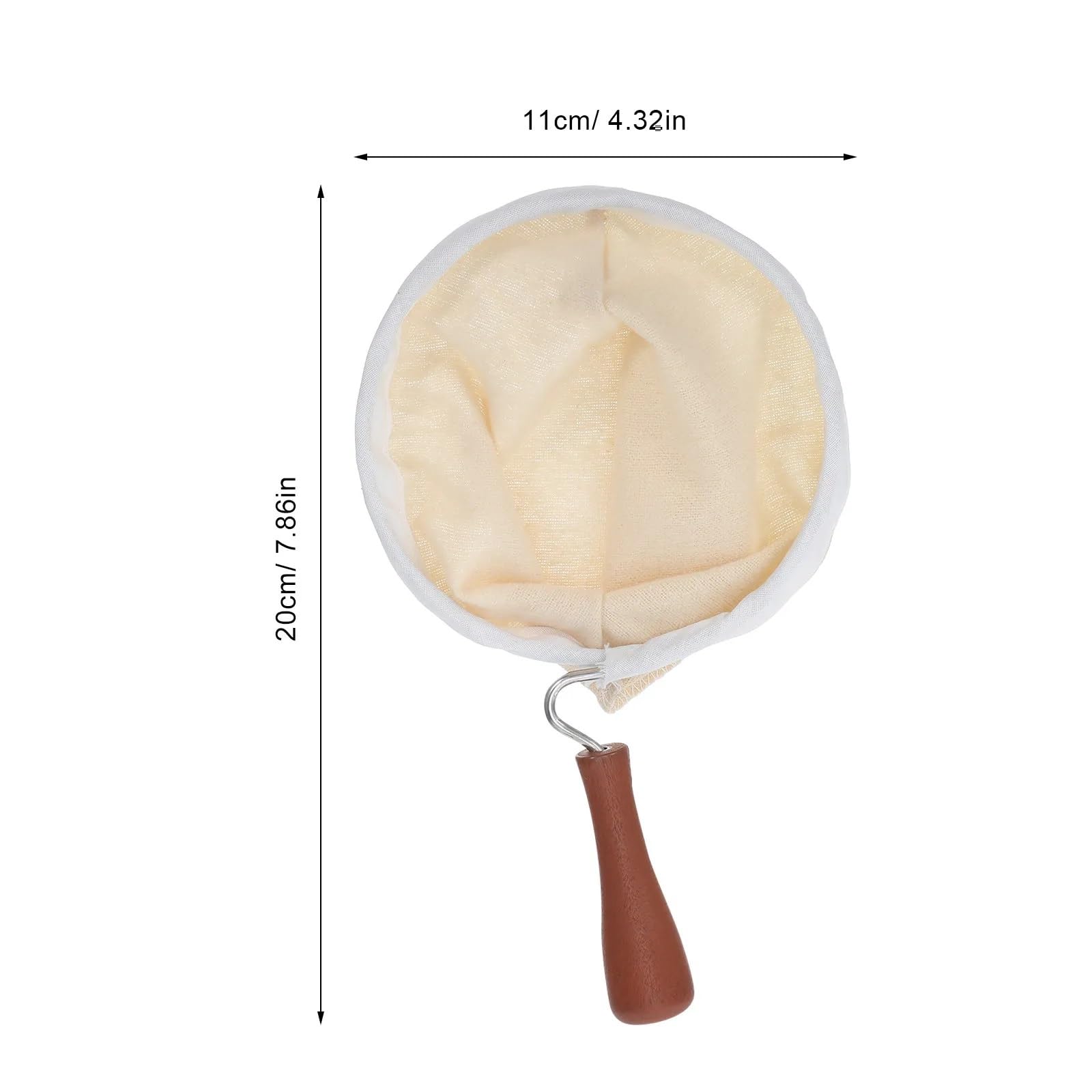 Filtro de café tela 2 piezas calcetín reutilizable Bolsa goteo lavable con mango madera for viajes camping Kit preparación portátil