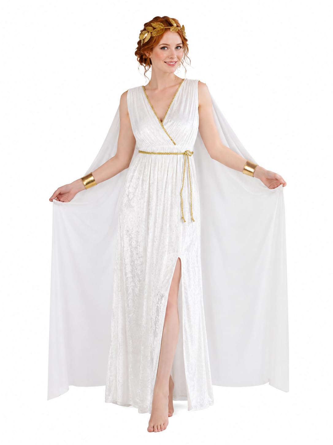 HOMELEX Greco Toga Costume Donna Romana Halloween Nobiltà Dea Cosplay