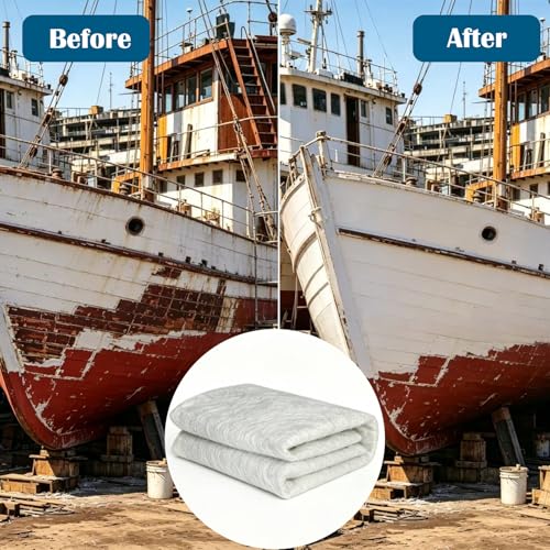 Image of Fiberglass Mat, 3.5 Yards X 41 inch Wide Fiberglass Chopped Strand Mat, Strong Repair Function- Suit for Surfaces and Reinforces Repairs