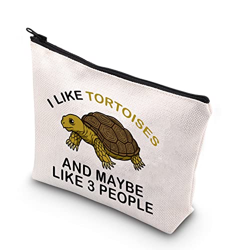 PLITI Tortoise Makeup Bag Tortoise Gifts for Tortoise Lovers Gift I Like Tortoises and Maybe Like 3 People Cute Turtle Gift (I Like TortoisesU)