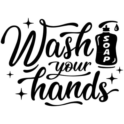 Wash Your Hands Bathroom Wall Sticker Cover