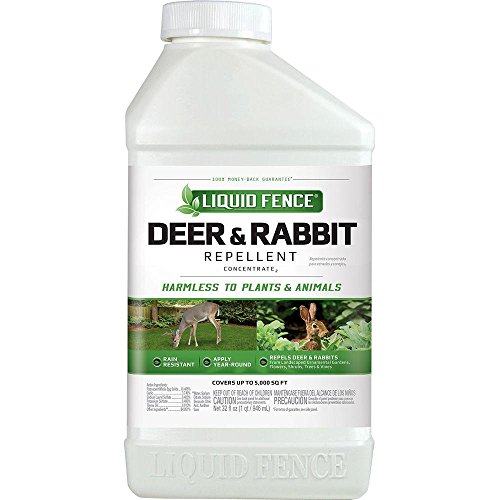 Image of Liquid Fence Deer And Rabbit Repellent Concentrate 40 Ounces, Apply Year-Round, 6 Pack | Use to Treat on Gardens, Flowers, Shrubs, Trees & Vines, Covers up to 6,000 Sq. Ft., Harmless to Plants & Animals