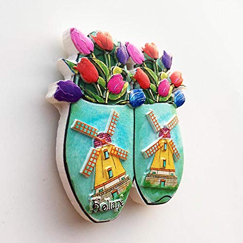Imán de nevera decorativo Tulipán 3D Holanda resina miniatura 4