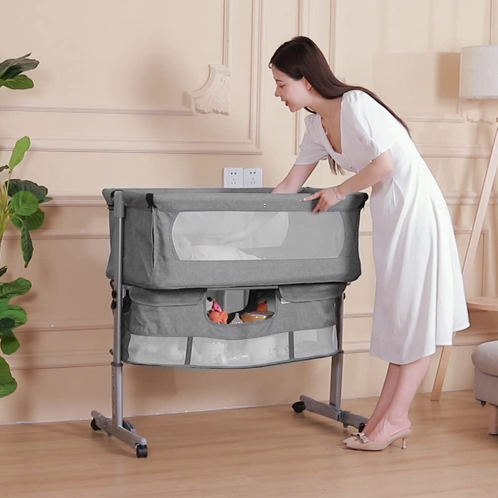 Berceau Bébé Portable Avec Moustiquaire Et Roulettes - Dimensions 96x57x77cm - Cododo, Lit De Voyage, Pliable
