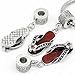 Sexy Sparkles Charm Bracelet Bead – Flip Flop Shoe with Clear Rhinestones, Compatible with Most Snake Chain Bracelets, Fits European and Similar Brands