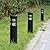 SUNWIND Solar Garden Lights Outdoor LED Bollard Solar Powered Path Lighting for Patio Pathway Backyard Lawn Landscaping (Black-6 Pack)