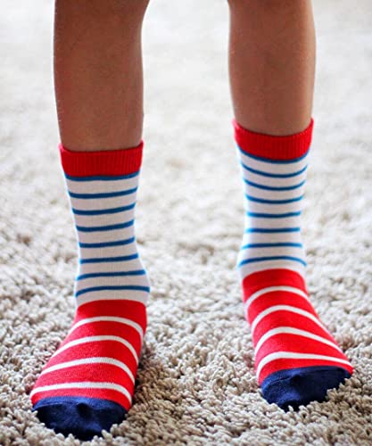 Image of Jefferies Socks Boys Fashion Novelty Dinosaur Stripes Pattern Variety Crew Socks 9 Pair Pack