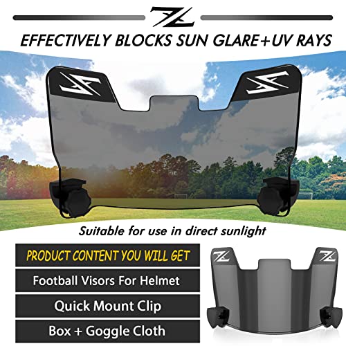 Image of Tinted Football Visor, Fits Youth and Adult Football Helmets