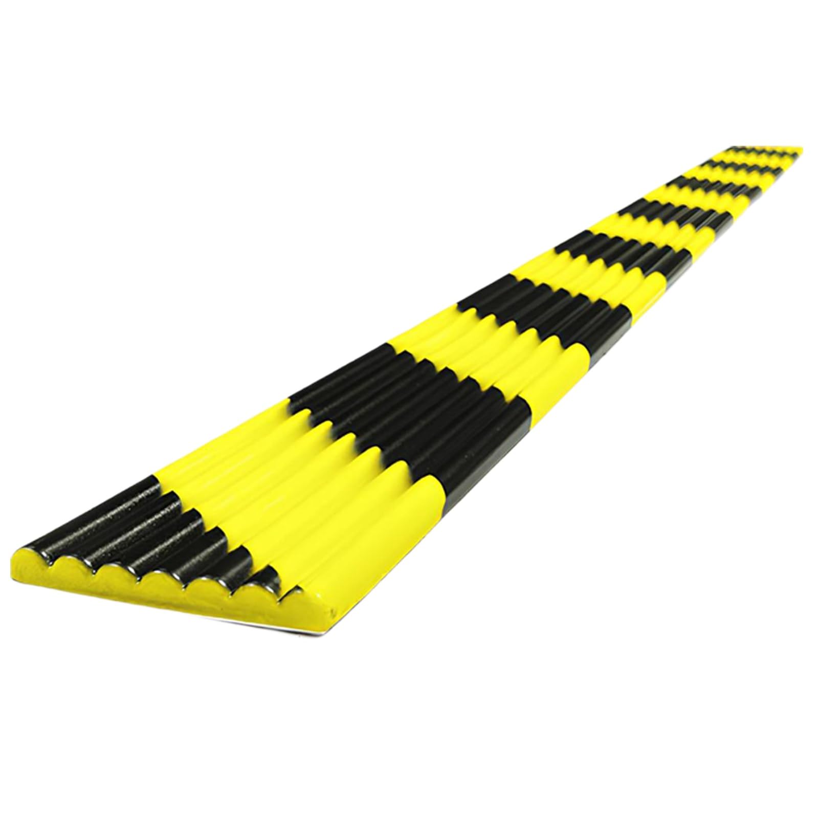 Protector De Bordes Ondulado De Espuma De Poliuretano De 39" | Corner Protection, Tira Protectora De Esquinas Industrial Autoadhesiva Con Franjas Amarillas Y Negras(W-shape 0.8cm,2PCS)