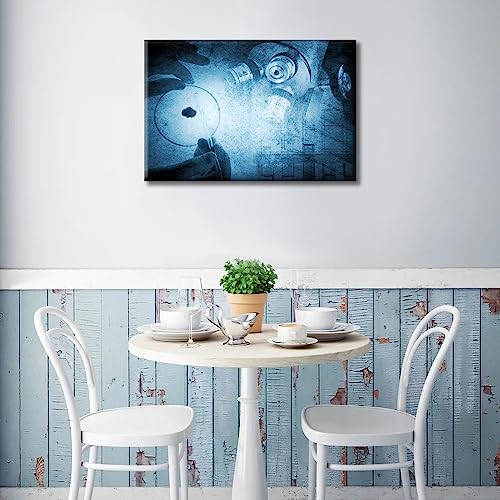Image of TUMOVO Home Decor Medical Examination Pictures Bathroom Decor Wall Art 1 Panel Science and Medical Background Wall Art Contemporary Home Decor Print on Canvas Ready to Hang (12 inch Wx18 H)