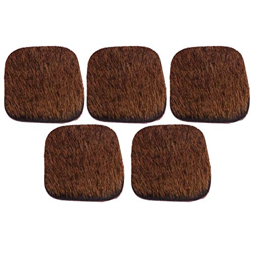 JEOZBM 5 Uds Descanso de Flechas, Palo de Descanso de Flechas de Arco de Tiro con Arco, Placa de Palo de Arco Silencioso de Piel de Vaca, Accesorios para Lazos para Tiro de Caza(4cm-Marrón)
