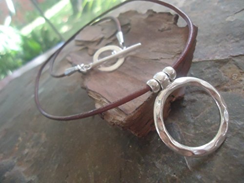 CINGOLATO RING & LEATHER ♥ catena in pelle marrone...