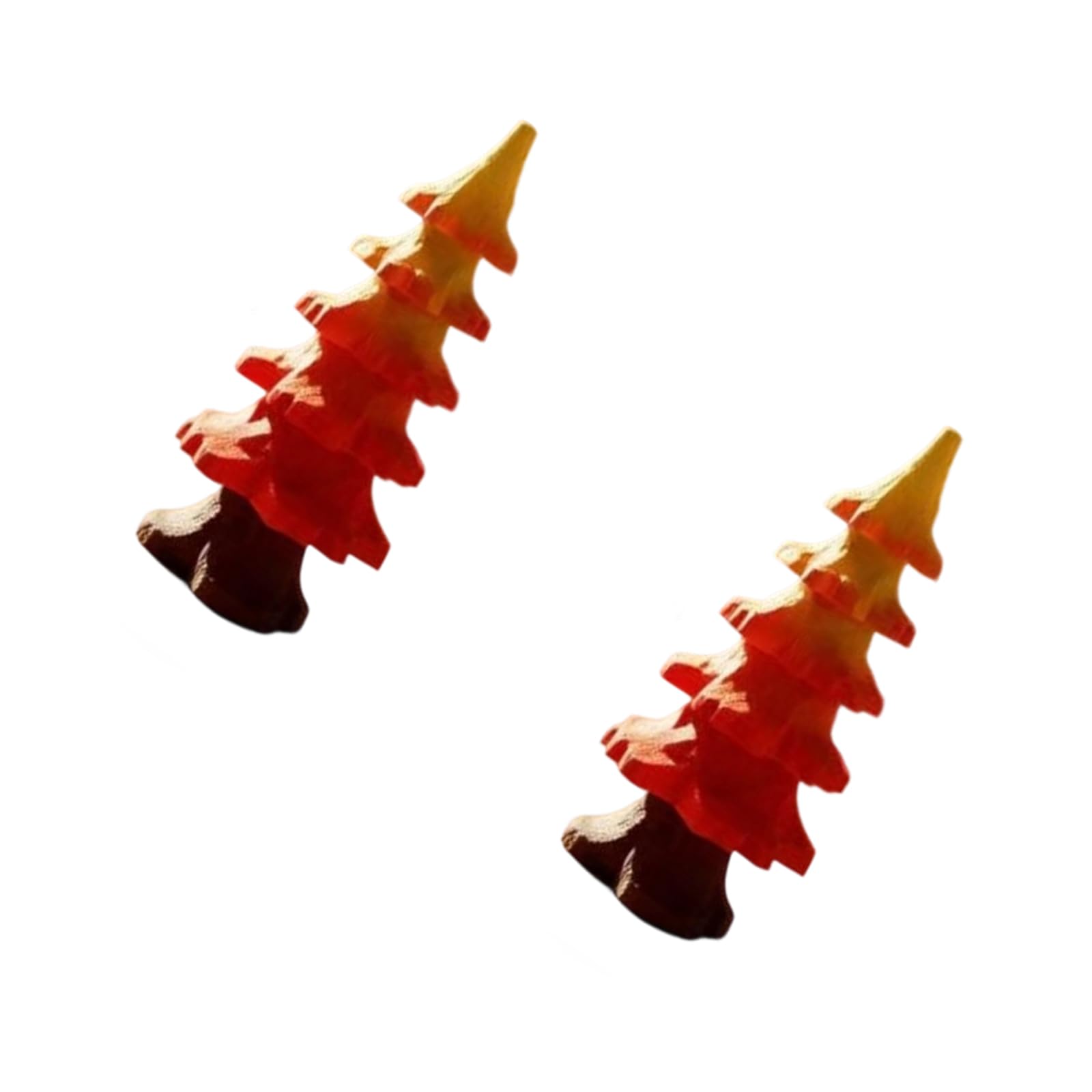 Xagmodshn Orangecolor 2Pcs Miniature Gradient Christmas Tree Decors Wooden Adornment Party Supplies For Festives Holiday Centerpiece Decoration Holiday Decors
