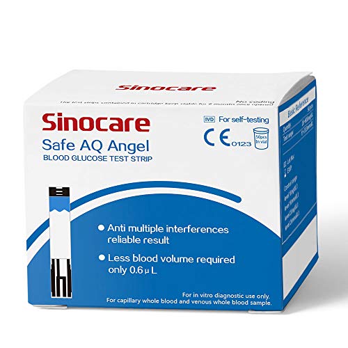 50 tiras reactivas para medidor de glucosa en sangre Safe AQ Angle
