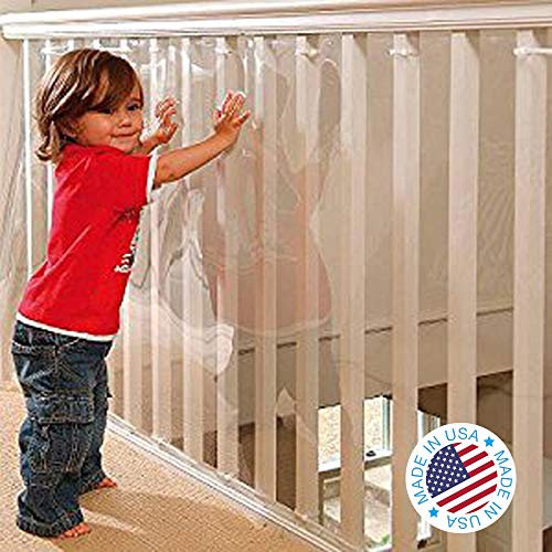 Protection de garde-corps transparente de 152 cm intérieur et extérieur