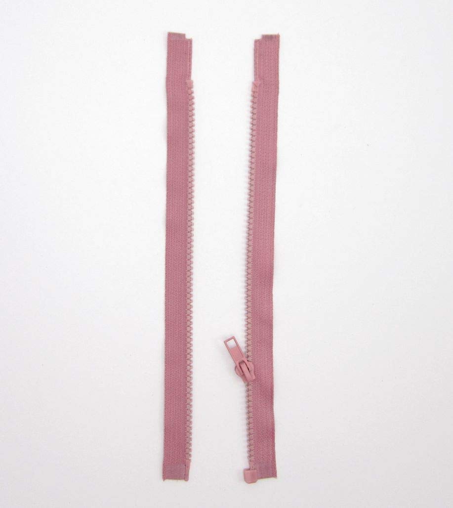 Jacken-Reißverschluss Teilbar – 25cm Bis 80cm Länge, Farbe Altrosa | Kunststoff-Zipper Zum Nähen