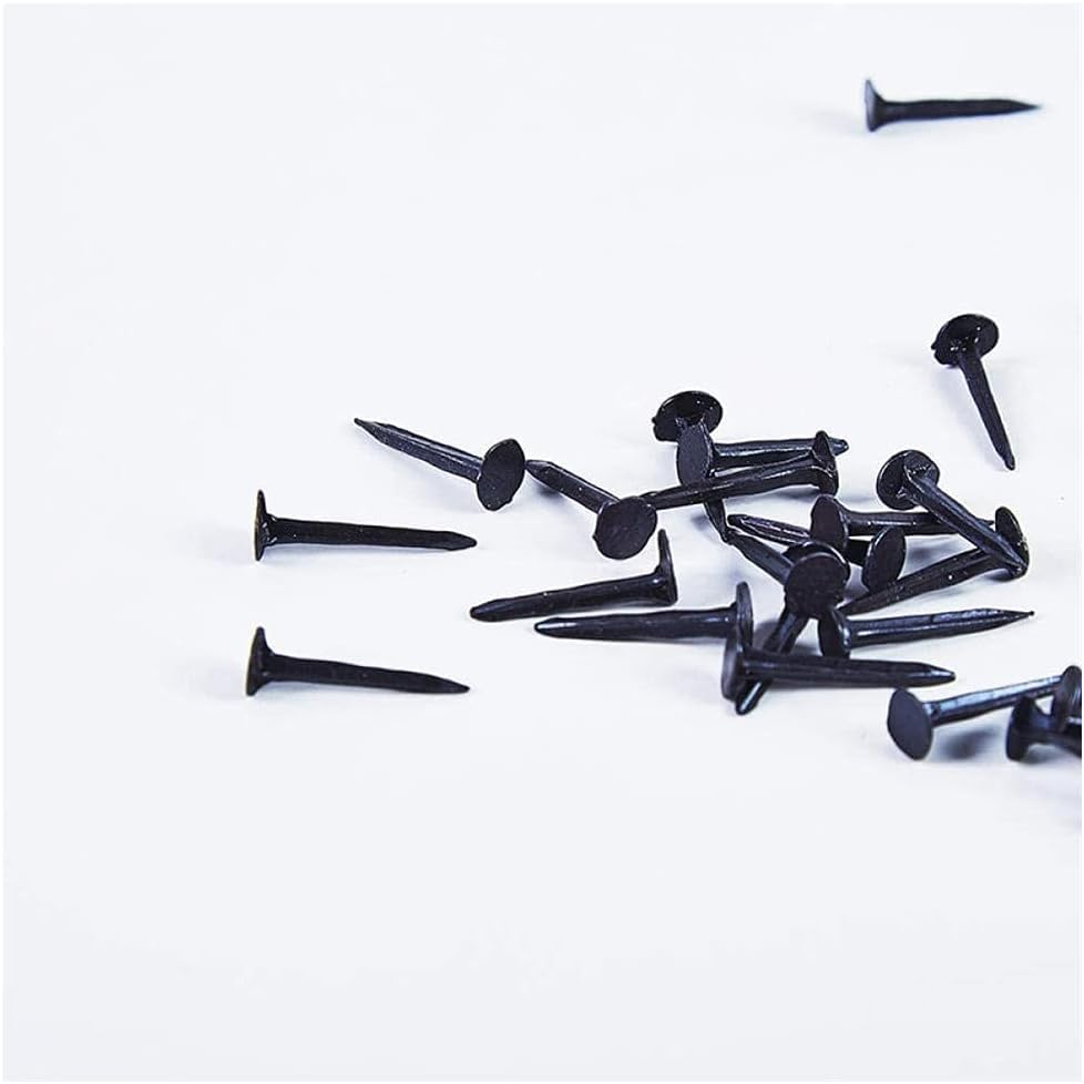 Clavos surtidos para madera, clavos pequeños de hierro negro de 13 mm, paquete de aproximadamente 100 gramos miniatura 3