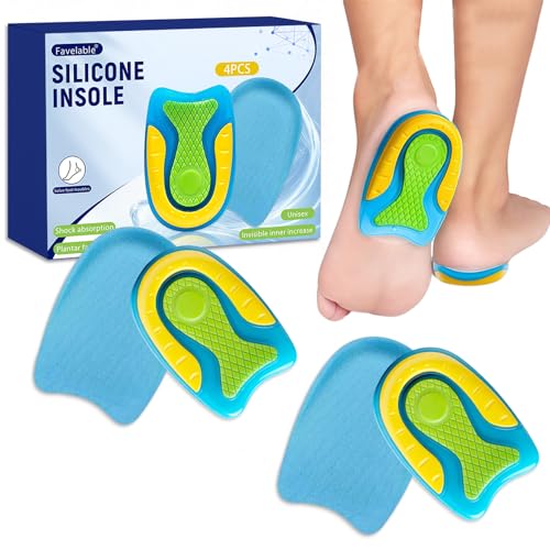 2 Paires Coussinets de talon pour chaussures,Coussinets de Talon en Silicone Doux,Semelles Antichoc...