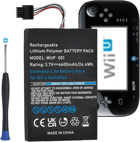 Pickle Power 6600mah Batería de Reemplazo para Nintendo Wii U Gamepad WUP - 012 WUP - 010