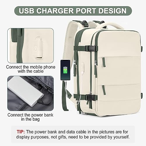 Image of coofay Expandable Travel Backpack For Women Men Airline Approved Personal Item Backpack For Airlines Carry On Backpack Flight Approved Waterproof Backpack For Traveling On Airplane Travel Bag