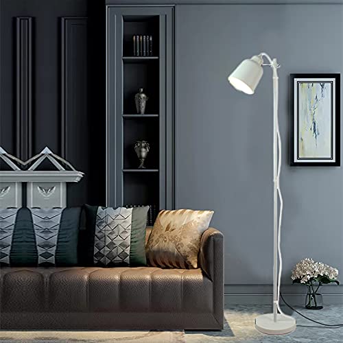 Lámpara de pie ajustable con base de metal pesado ideal como luz de lectura para salón