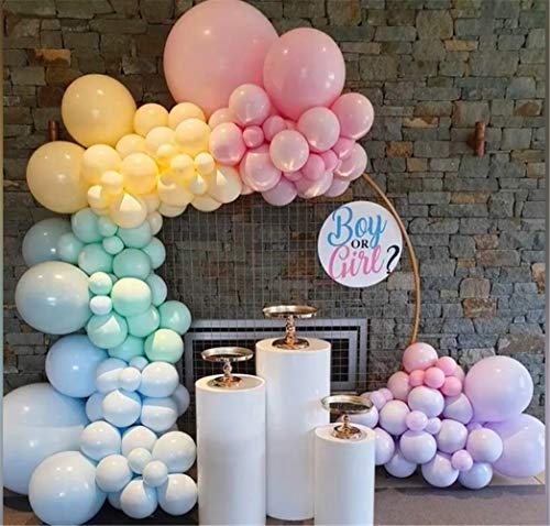 Image of Rainbow Balloon Garland Arch Kit 171PCS Latex Balloon Pastel Balloon Garland Kit Macaron Colors 5,10,12,18 Inch Birthday Baby Shower Wedding Unicorn Party Decorations (Pack of 3)