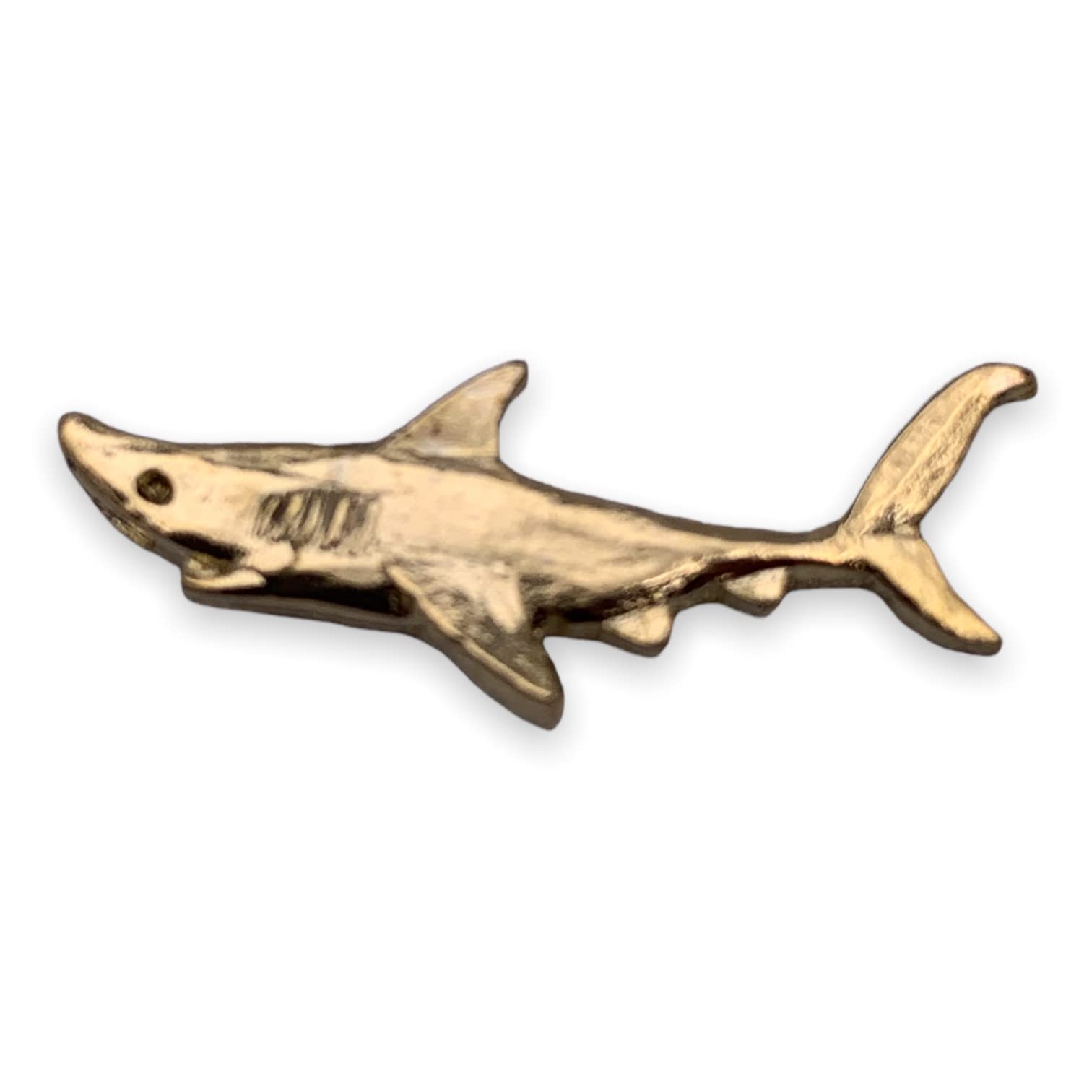StockPins Shark Lapel Pin – Gold Animal Pin for Men and Women, Shark Jewelry for Jackets, Hats, and Backpacks, Perfect for Marine Animal Lovers