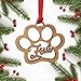 Imagen de Bola de Navidad Personalizada con Nombre para Mascotas con Forma de Huella