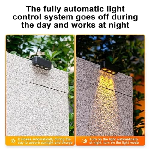 Luces solares LED para pared exterior de casa y patio pack de 8 4
