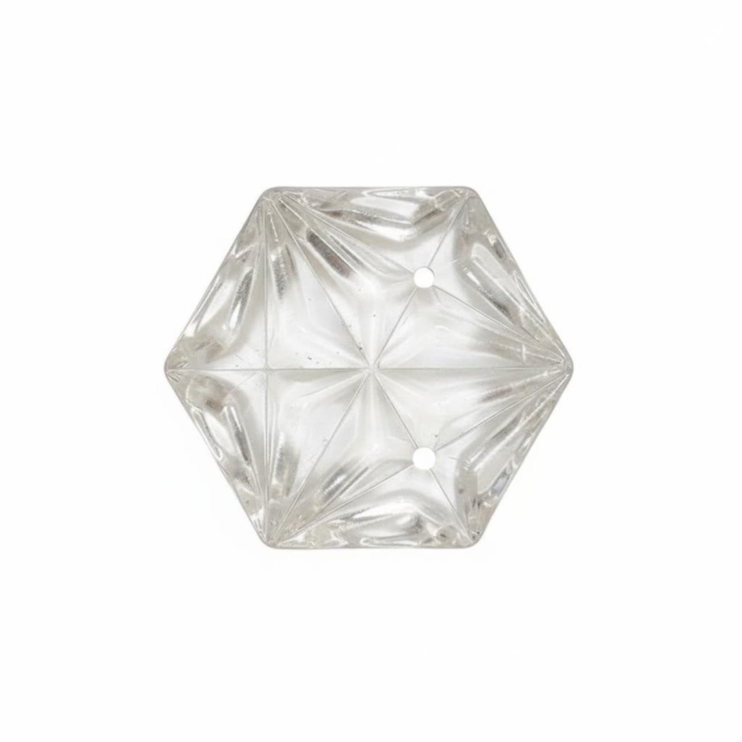 Nordic Design Lotus Foliage Lamp Glass High-End Crystal Lamp Piece Handmade Chandelier Glass Replacement Vintage Design for DIY Enthusiasts, Designers, 10CM, Hexagonal Crystal-image-24