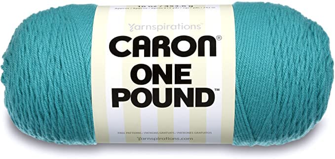 Caron One Pound Aqua Yarn - 2 Pack of 454g/16oz - Acrylic - 4 Medium (Worsted) - 812 Yards - Knitting/Crochet