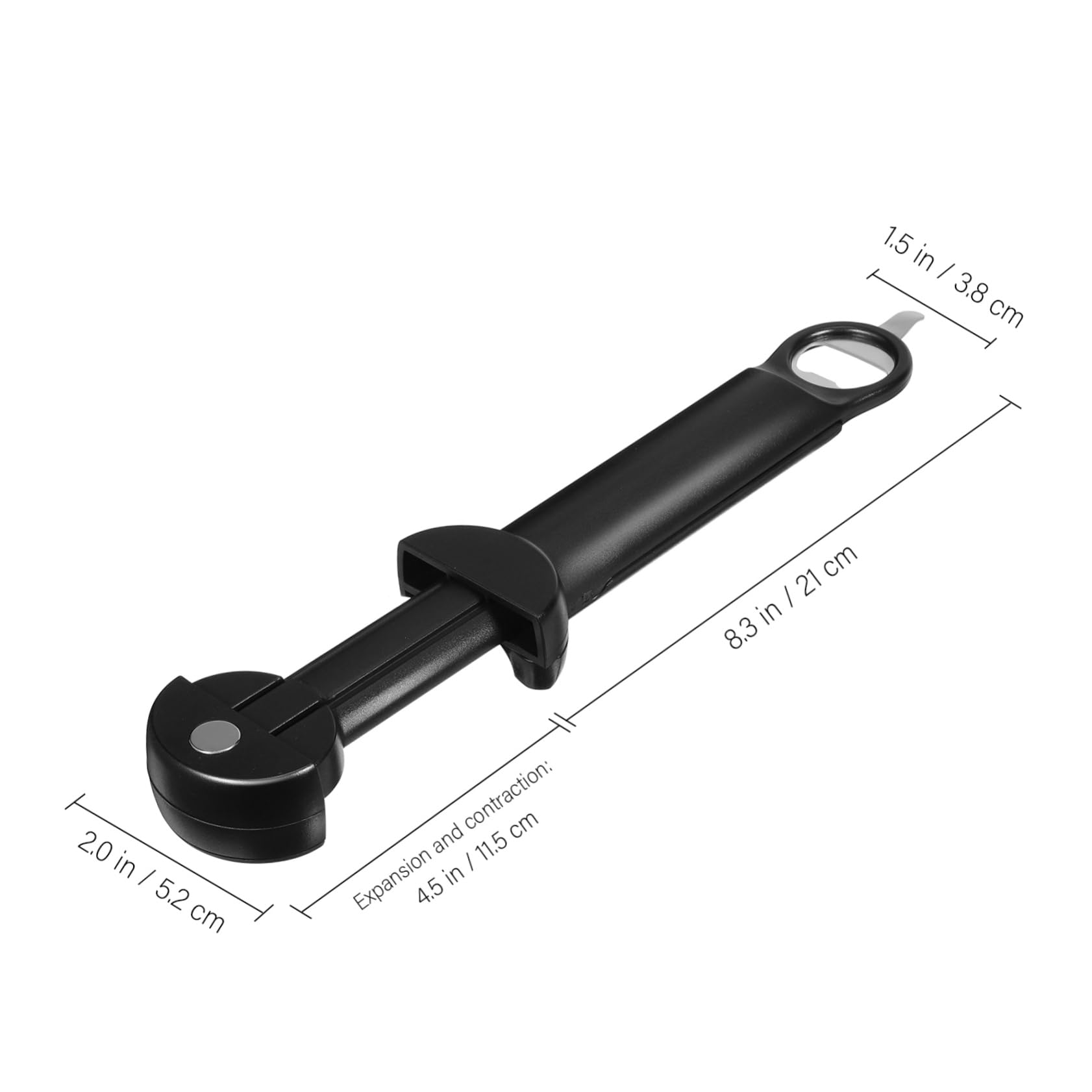 MAGICLULU 3st Öffner Flaschendeckelentferner Shaker Gadgets Wiederverwendbar Einstellbar Getränk Glasgreifer Bier Glasschlüssel Isolator Soda Dosenöffnungswerkzeug Wein Black 201 Edelstahl