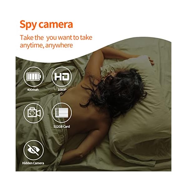 Mini hidden Camera 1080P Spy camera Portable 、 Personal Pocket Video Camera, Body Cam Small Security Camera with Motion Detection and Night Vision for Office, Security Guard, Home, Bike, Hiking - Image 3