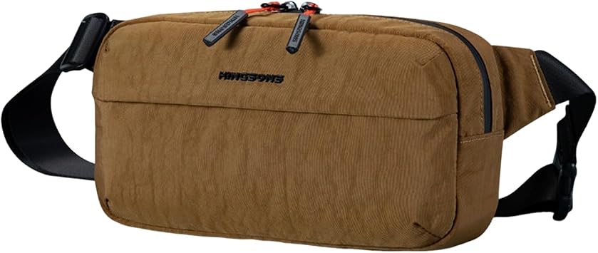 Kingsons Light Waterproof Sling Crossbody Bag,2.5LChest Pack for Travel,Commute,Hiking,Gym bag gifts for Men & Women KS25056-Light Brown-US-1