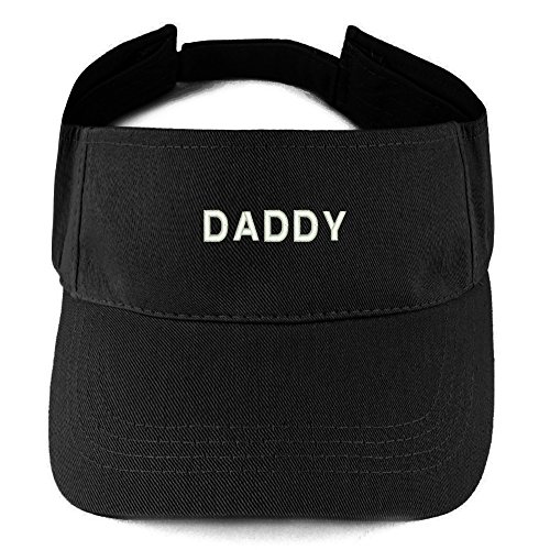Trendy Apparel Shop Daddy Embroidered 100% Cotton Adjustable Visor - Black,One Size