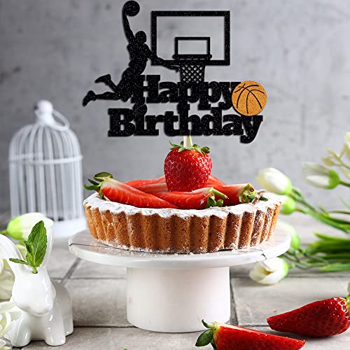 Bd1 Basketball Happy Birthday Cake Topper-Basketball Themed Birthday Party Cake Decoration-Basketball #TOP5